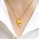 OIDSG Old Phoenix 999 Vietnamese sand gold imitation fake gold will not fade for a long time Chinese knot butterfly lily of the valley flower ring necklace lily of the valley three-piece set with 9 yuan discount gift box