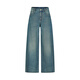 
Jiuzi Annako retro tannin Fengshui washing old heavy cotton denim scimitar pants for women 2025 spring new blue series - second batch KWFQ12171 XL