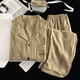 UKUHPK Pyjama Herren Frühlings- und Herbst-Cloud-Baumwoll-Langarmdünnstil 2025 Jugend Einfacher großer Sommerset 12401 [Modell Cloud Cotton] L [100-130jin [Jin entspricht 0,5 kg]]