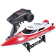 Oeny Search and Rescue Boat Fernbedienung Super großes Schiff laden Hochgeschwindigkeits -Yacht -Schnellboot Boy Boy Washington Electric Ship Modell 25 cm Transparent Blau - Spielen Sie 200 Minuten drei Batterien + zwei Ladegeräte