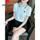 Pierre Cardin Offizielle Marke High-End Polo-Shirt kurzärmelig T-Shirt-Hemd-Hemd Revers Sport Top Lose Stickerei Kindergarten Kleidung Sommer 9926# Pink S Empfohlene 60-75 Jin [Jin Equals Equals Equals]))