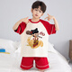 Langsha (Langsha) Kinder-Pyjama-Jungen Sommer Kurzarm Thin Cotton Home Anzug Little Jungen Sommermitte und große Kinder Studenten Lt694 130 empfohlen 120-130 cm/55jin [Jin gleich 0,5 kg]