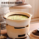 Old-fashioned earthen clay pot, household clay pot rice stew pot, gas stove small clay pot, ceramic pot, special clay pot for soup, high temperature resistance 3.3L-(serves 6-7 people) natural unglazed casserole 3.3L