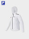 Fila Damens gewebte Jacke 2025 Sommer neues Fahrrad mit Kapuze-Sonnenschutz Top Jade White-W S 160/80A/S