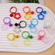 Kunsui Colorful Star Flower Acrylic Keychain Pendant Diy Keychain Dingling Small Fresh Couple Book Packaging Ornament Transparent Star Keychain [Random Color Mixed 10 Packs]