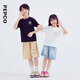 Bannière Little Pig (PEPCO) [7A Vêtements parent-enfant antibactériens] 25 Summer Breatch Controutfoux Couvre-manches peignées Coton Fireworks Match T-shirt Black 175