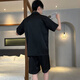 Modal Pyjamas Herren Sommereis Ice Seide Kurzärärmelhose Sommer Dünnmodell Imitation Seidenjungen junge Schüler Home Kleidung Set G723 L Gewicht 100-130jin [Jin gleich 0,5 kg]
