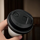 Circle joy disposable paper cup coffee cup with lid thickened anti-scalding hot drink office household milk tea cup 25 pieces 340ml