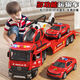 
Yunya remote control model electric toy super large children's fire truck toy boy remote control car children's remote control toy car sound and light fire truck [helicopter + fire truck]