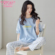 
Modal pure cotton pajamas for women in summer short-sleeved trousers two-piece set 2025 new large-size women's casual home clothes Y8063 Z9717 M [recommended 80-100Jin [Jin equals 0.5 kg] wear]