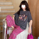 Lexi Beihui Modal Pajamas для женщин с короткими рукавами для женщин для домашней одежды для домашней одежды M902 170 м (80-110JIN [Джин равняется 0,5 кг])