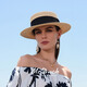 Mr DUCK star's same style, light luxury, extra fine hand-woven straw hat for women, French style flat top hat, multi-size hat