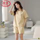 Langsha Pyjamas de luxe léger pour femmes en shorts de coton d'été Shorts simples Coton décontracté style pour les vêtements à la maison
