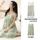 Heyu suspender nightgown gauze summer with chest pad sexy and fashionable summer thin sweet sleeveless pajamas outside home clothes 6626 suspender skirt [cloud woven] 185 2XL Recommended [140-160Jin[Jin equals 0.5 kg]]