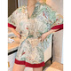 UKUHPKins春秋冰丝短袖短裤睡衣女夏季感休闲可外穿家居服套装 套LW9214【丝滑凉感型】 M 【建议80-100斤】
