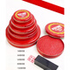 Wenshu 681/682 // 684/685 Red Cinnabar Ink Plateforme d'impression Office de joint en caoutchouc Finance de la coque en fer Calligraphie et peinture Argile Sceau d'argile ba-scellant en argile Imprimée à l'huile Encre Coupe 685 Diamètre 10cm (3 pièces)