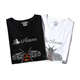 DKPQ Vasaqi Herren Iron Diamond Round Neck T-Shirt kurzärmelige Sommerkleidung neue trendige Marke Rundhals rundes Nacken mercerisierte Baumwoll-Hälfte von T-Shirt-Basis-Hemd 1048 Black S (geeignet für 90-110jin [Jin gleich 0,5 kg]))