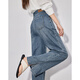 
Chuyu handmade cut-out jeans for women 2025 spring loose straight pants light blue grinding white trousers light blue 29