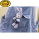 
G.DUCKKIDS Girls Denim Overalls Set 2024 Summer New Style Medium Large Children's Thin Shorts Single-piece Overalls 120 Recommended height 110 cm
