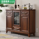 Yunmao Wasserspender Tea Bar Machine Haus Vollautomatischer Smart Tea Cabinet mit Desinfektion 2023 neues massives Holzlicht Luxus integrierter Schrank warm 6626 Walnussfarbe Desinfektion Desinfektion