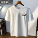
JEEP SPIRIT large size men's short-sleeved T-shirt Hong Kong style printed cotton t-shirt 200Jin [Jin equals 0.5 kg] plus weight White 12 JSW9901 M Recommended 90-108 Jin[Jin equals 0.5 kg]