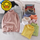 G.duck2022 autumn and winter clothing children's turtleneck bottoming shirt pure cotton autumn underwear for boys and girls solid color underwear long-sleeved T-shirt No. 47 apricot color 140 size recommended height 126-135