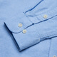 Hengyuanxiang stand-up collar denim shirt men's long-sleeved summer thin neckless round neck spring and autumn top blue ice silk casual shirt 11162 light blue M 170