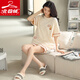 Arktische Samt 2025 Neue Pyjama für Frauen. Cotton Shorts Shorts im Frühjahr und Herbst-Sommerstil können außerhalb des Heimkleidungsstücks ZH-9856# Shorts M (80-100jin [Jin gleich 0,5 kg]) getragen werden.