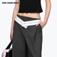 Ann Andelman offizielle Direktverkäufe 2025 Neues graues Design mit geradlinigen Freizeithosen Taillenhose Gray s