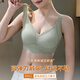 Tingmei Seamless Nude Underwear for Women with Large Breasts, Smalling, Gathering, and Anti-sagging, Soft Support, Large Size Bra zz Champagne + Black M Recommended 80-100Jin Jin is equal to 0.5kg 34BCD