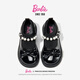 Barbie Girls Campus Black Leather Shoes Spring and Autumn Girls Soft Sole Small Leather Shoes Little Girls Princess Shoes DA6917 Black 31