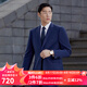 雅戈尔（YOUNGOR）套西上衣男227F款二粒单排扣修身版商务西服纯羊毛不易皱 藏青VOTX220227FIA上衣标准版 M 170/92A