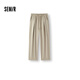 Pantalon décontracté semi-pantalon de texture pour femmes pantalon de la mousse paresseuse tombant pantalon large et gluant