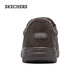 Skechers flash shoes for men 2025 new autumn velvet warm casual walking shoes one-leg loafers 205606