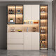 Shuaishi Massivholz Seitenschrank hoher Schrank moderne einfache Wand integrierte Essschrank Wohnzimmer Weinschrank Eingangsschrank kann maßgeschneidert werden.