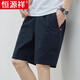 
Hengyuanxiang men's shorts summer new business casual pants men's loose and fashionable pure cotton thin mid-pants five-point pants 9224 khaki XL Recommended 130-150Jin [Jin equals 0.5 kg]