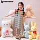 
Little pig Banner girl summer striped retro vest skirt new baby children versatile T-shirt dress loose flower strip skirt 140 recommended height 130-140cm