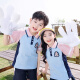 芮梦华小学生夏装校服儿童运动班服毕业演出园服 6623红色 男款(短袖+短裤) 100