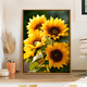 Yonghuan Healing Sunflower Цифровая масляная живопись DIY раскраска живопись гостиная, висящая картина Декоративная картина, расписанная на масле