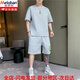 Meloban Summer Men's Fit Foot Casual Set 2025 Новый подросток Fashion Ship Short Shorts Set Set Match K12532 Black (Set) M