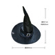 Halloween Hat Witch Party Decoration Corner Mesh Pumpkin Print Magician Witch Hat Black Pointed Wizard Hat Pleated Witch Hat-Black One Size