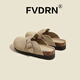 Zapatillas de punta de bolsas de estilo de lujo para mujeres 2025 NUEVO SUMERA RETRO RETRO CASA SULLA SULLA SULLA BIRKENSTOCK HCS-828-1A LIGHT KHAKI 40