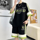 
LuBaoshidun summer high school student trendy ice silk short-sleeved T-shirt suit for men's junior high school handsome new youth sports set 681 meters white suit M Reference 80-100Jin [Jin equals 0.5 kg]