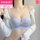 莫代尔少女纯欲内衣女小胸聚拢无钢圈收副乳日系性感文胸套装无痕胸罩 月光白(单件) XG369 70A 32B(通杯)