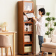 Trojan household floor-to-ceiling bookshelf with door small narrow bookcase living room storage cabinet bedroom storage cabinet library Changhong transparent door five layers 40 long