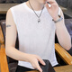 
Seven Wolves 2025 summer new men's high-end ice silk jacquard vest plus fat plus size quick-drying markless sleeveless T-shirt [single top] Q6629 gray M 90-115Jin [Jin equals 0.5 kg]