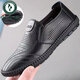 Woodpecker Beanie Shoes Men's 2025 Spring and Autumn New Business Official Casual Leather Shoes Men's Shoes Breathable Soft Sole Middle-aged and Elderly Daddy Shoes 6198 Brown Hollow 39