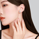 Chao Acer Bo Ya Fangyuan platinum earrings for women PT950 earrings with brushed geometry as a gift for your girlfriend. Priced labor cost 290 yuan, 2g, one pair (free silicone earplugs)