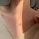 Mansheng Interlocking S999 Sterling Silver Clavicle Necklace for Women 2025 New Light Luxury Niche Birthday Gift for Girlfriend Interlocking Necklace Exquisite Gift Box