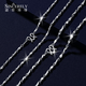 Shengshi Qiyuan (SHENGSHIQIYUAN) pt950 platinum necklace women's plain chain platinum necklace men's clavicle chain solid ingot chain fashionable and versatile spot 12.06 grams long 43cm thick about 1.7mm